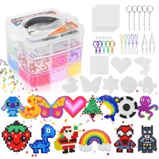 Fuse Beads Kit for Kids: 10000PC Melty Beads Set, 5MM Iron Melting Beads Craf...