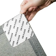 Home Techpro 12 PCS Rug Tape, Gripper for Hardwood Floors, White 