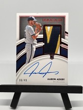 2022 Immaculate Collection - Rookie Patch Autograph Aaron Ashby #106 Red /49