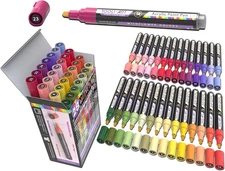 28 Wildflower Colors Acrylic Paint Pens Studio Color Series Markers Set 3Mm Medi