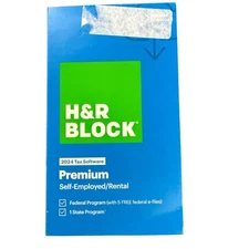 H&R Block Tax Software Premium 2024 PC/Mac, Download Code, No CD. 