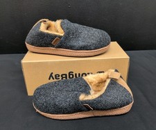 Longbay Fuzzy Felt Cozy House Shoes Women's Slippers US 5-6 Black