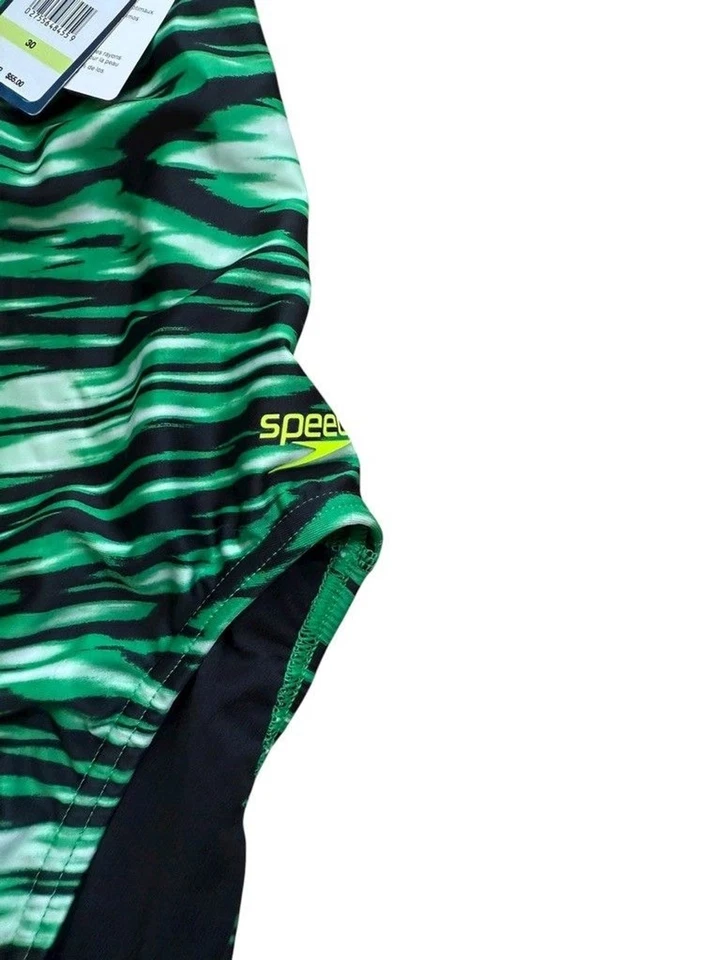 Купальник соревновательный женский Speedo Wave настенный с перекрестной спинкой зеленый размер 30 - дайвинг - Изображение 4 из 4