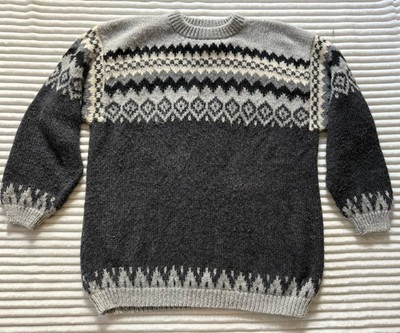 Inter-American Trading Denver Colorado  Alpaca Wool Fair Isle Sweater Size M