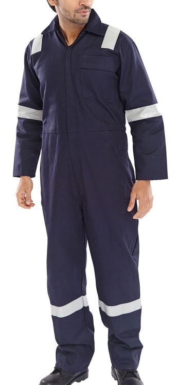 Beeswift Nordic Design Fire Retardant Boilersuit Navy Blue Size 50