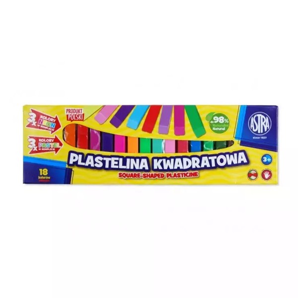 5901137205441 Plastelina Astra Kwadratowa 18 KoloróW (3 Metal) JM 303123008 Astr-image
