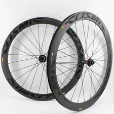  700C 38/50/60/88mm Road Bike Full Carbon Wheelset Thru Axle Disc Brake Hubs 
