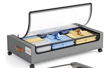 Large Underbed Storage Containers 1pc with Wheels Black - A0266