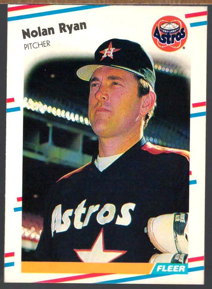 1988 FLEER #455  NOLAN RYAN HOUSTON ASTROS (FREE SHIPPING)
