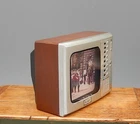 Rare Vtg OOAK Television Set TV Victor Franco Artisan Dollhouse Miniature 1:12