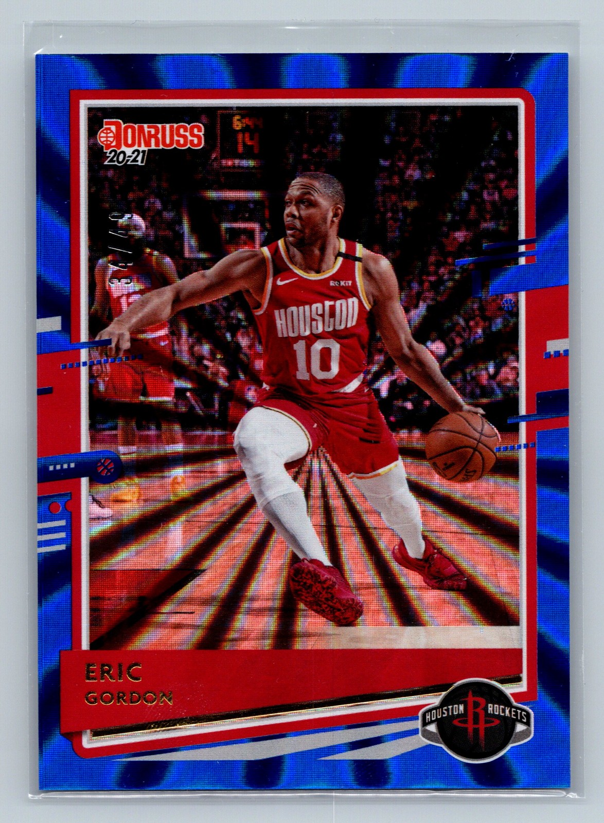2020 Donruss Blue Eric Gordon /49 Houston Rockets #61