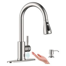 Touchless Kitchen Faucet with Pull-Down Sprayer, Kitchen Sink Faucet Touchles...