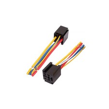 DC 12V/24V 80A 5-Pin Wire Cable Relay Socket Harness Connector for Car,5 Pcs