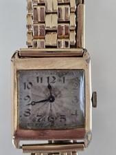 Vintage Antique Rolex Watch 9ct (.375 ) Gold Ladies Art Deco square