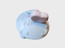 Vintage Precious Moments Heart Lid Small Bisque Teapot