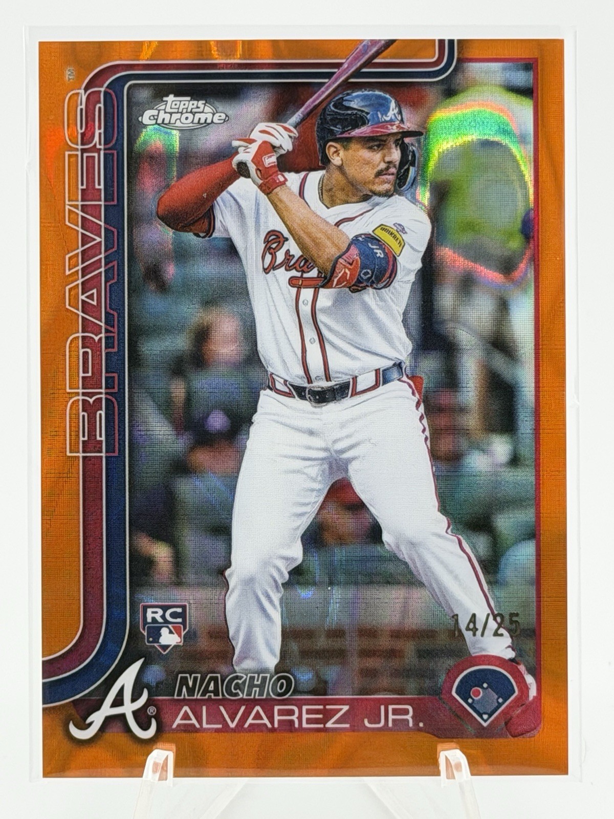 2025 Topps Chrome Nacho Alvarez Jr #75 Orange RayWave Refractor /25
