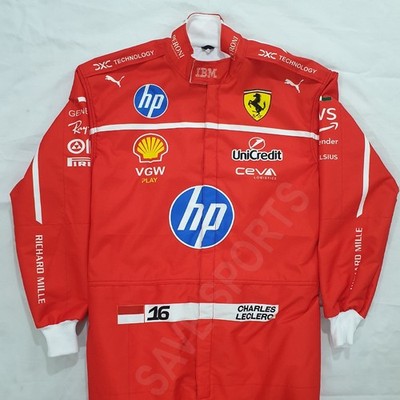 Leclrec 2025 New Ferrari  F1 Race Suit Go Kart Racing Suit