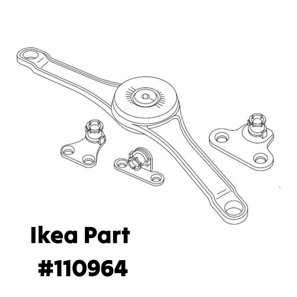 IKEA SUNDVIK AKURUM Horizontal Hinge Bracket (Single) #110964 | eBay