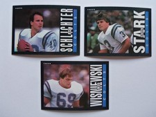 Lot of (3) 1985 Topps Indianapolis Colts Cards 266, 267, and 268