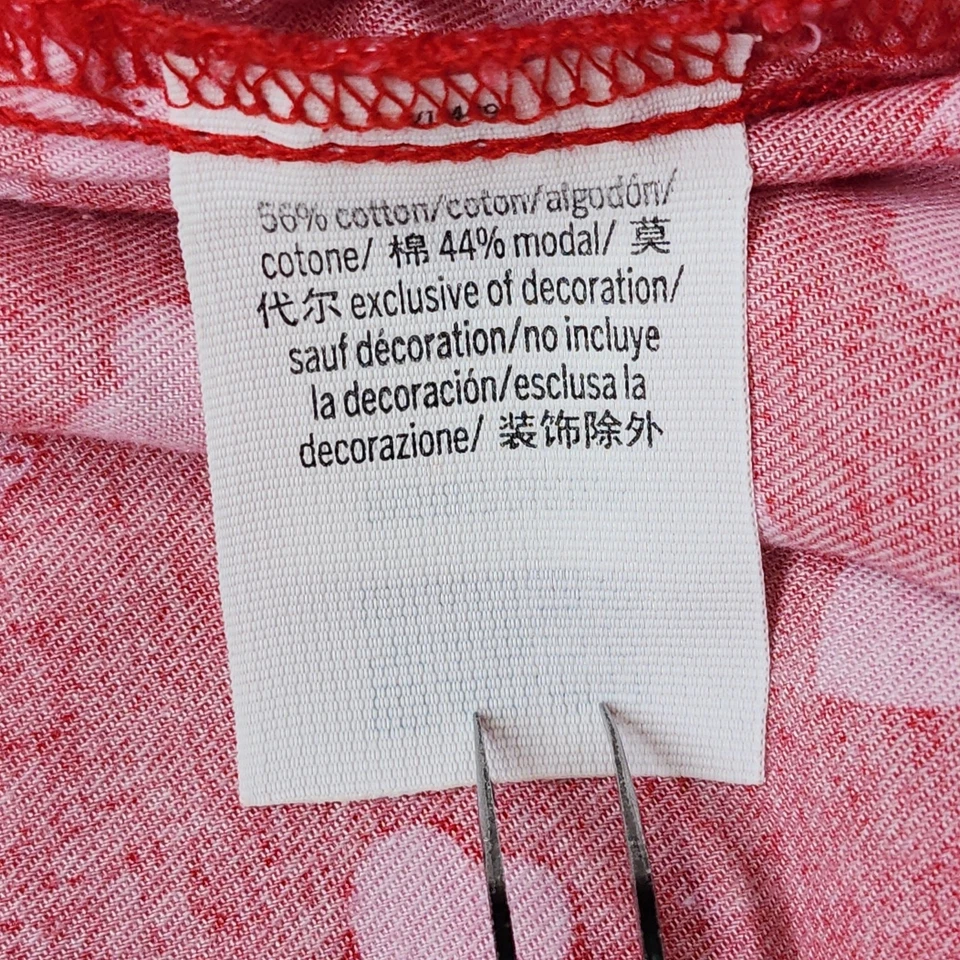 Pantalones ROSA Victoria’s Secret Mujer L Rojo Rosa Corazones Franela Pull On Foto 4 de 4