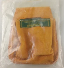 NOS Vintage BRIDGECRAFT Leather Single Pocket Nail Bag Tool Pouch