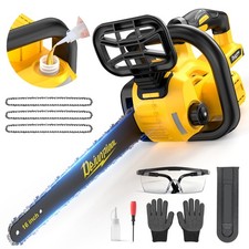 16 Inch Cordless Electric Chainsaw for DeWalt 20V Battery Wood Cutting 32000 RPM