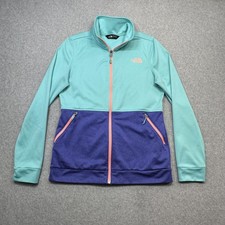 The North Face Cinder Full Zip Track Jacket Womens Small Blue Purple 100 Weight