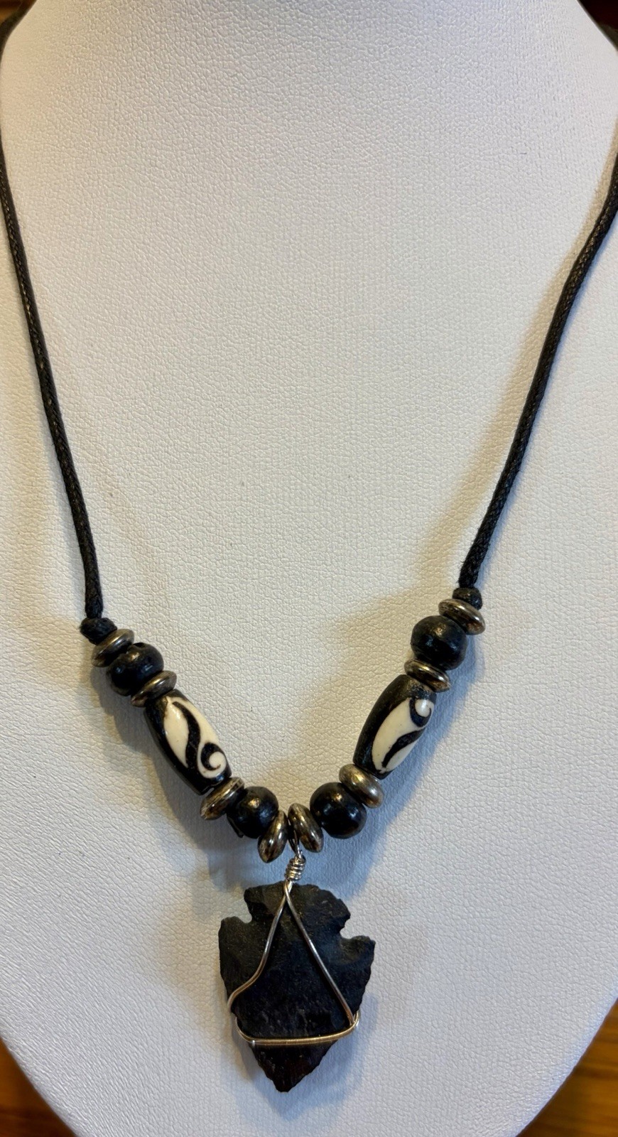 Artisan-Look Wire Wrapped Arrowhead Necklace - image 2