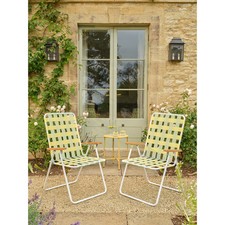 Set of 2 Folding Garden Chairs Webbed Lawn Chairs Patio Picnic Camping