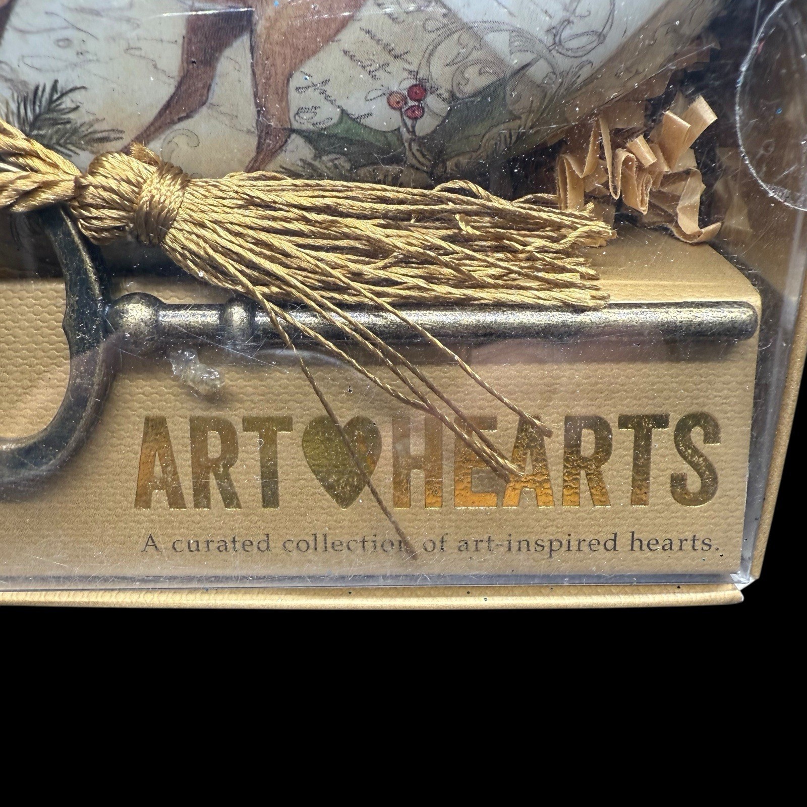 Demdaco Art Heart MERRY CHRISTMAS DEER CARDINAL With Key NEW In Box
