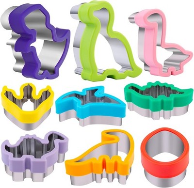 Dino Ausstecher Set 9 Stück Edelstahl Kinder Dinosaurier Plätzchen Formen