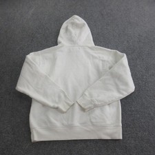 Tna Hoodie Womens Small White Fleece Pullover Sweatshirt Kangaroo Pocket Aritzia