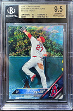 2016 Topps Chrome Mike Trout #1 Blue Wave Refractor /75 BGS 9.5 70/75