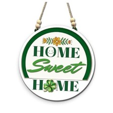 St Patricks Day Door Sign St Patricks Day Hanging Sign Home Sweet Home