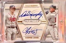 2022 Topps Definitive Dale Murphy Chipper Jones Dual Auto /35 Braves HOF