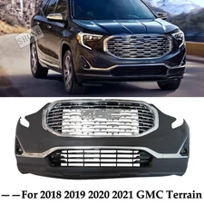 Front Bumper Cover & Grille Assembly Kit w/ Foglights For GMC Terrain 2018-2021