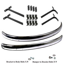Vw Bug 1955-67 Front And Rear Cal Bumper Blade Kit Wbrackets Hardware Seals Vw Bug 1955-67 Front And Rear Cal Bumper Blade Kit Wbrackets Hardware Seals