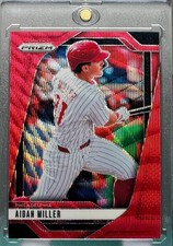 AIDAN MILLER RARE WAVE RED REFRACTOR PRIZM SPORTS CARD PHILLIES PHILS MINT