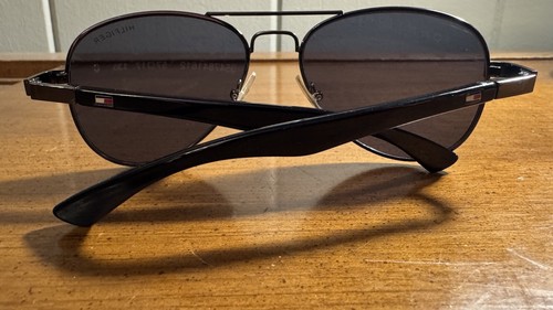 Tommy Hilfiger Benjamin MM OM186 Aviator Sunglasses Gunmetal & Black Frame Gray - Picture 9 of 11