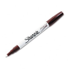 Sharpie Oil-Based Paint Marker, Fine Point, Brown Ink, Each