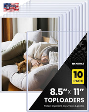 8.5 X 11 Toploaders 10 Pack, 39PT Hard Plastic Sheet Protectors