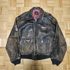 AVIREX LTD Leather Bomber Jacket Flying Tigers AVG 2nd Squadron “Chinese Order” 