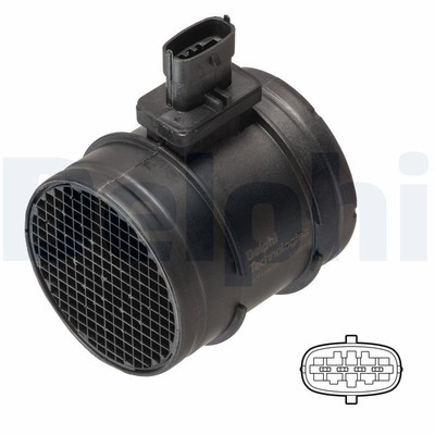 DELPHI Luftmassenmesser AF10633-12B1 für AC  passend für FIAT