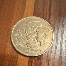 Gibraltar 5 Pounds Coin 1998 50th Birthday of H.R.H. The Prince of Wales