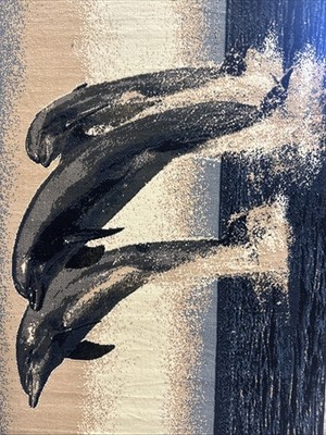 5x8 Area Rug Modern Elegant dolphin