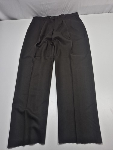 Krizia, Krizia Dress Pants Mens 40x33 Gray Superfine Wool Pleated Unhemmed NWT