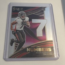 Panini 2023 Select Bijan Robinson Numbers #NMB-BRO Atlanta Falcons NFL Rookie