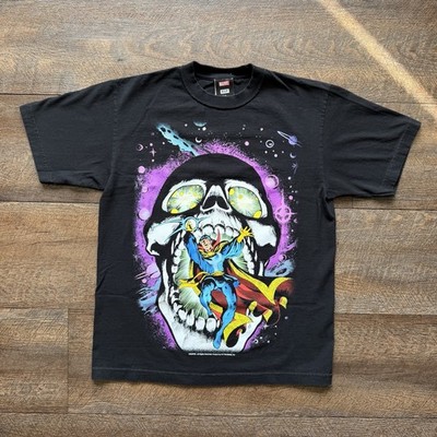 Mens M Black Marvel x HUF Doctor Strange Master Of Mythic Arts Comic Book Tee