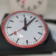 MONDAINE Wall Clock Analog Red A990.CLOCK.11SBC 25cm New Unused from Japan