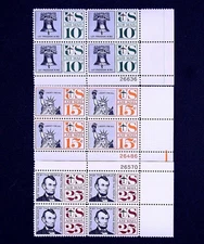 lss US 1961 Air Mail C57-C59 MNH Plate Blocks
